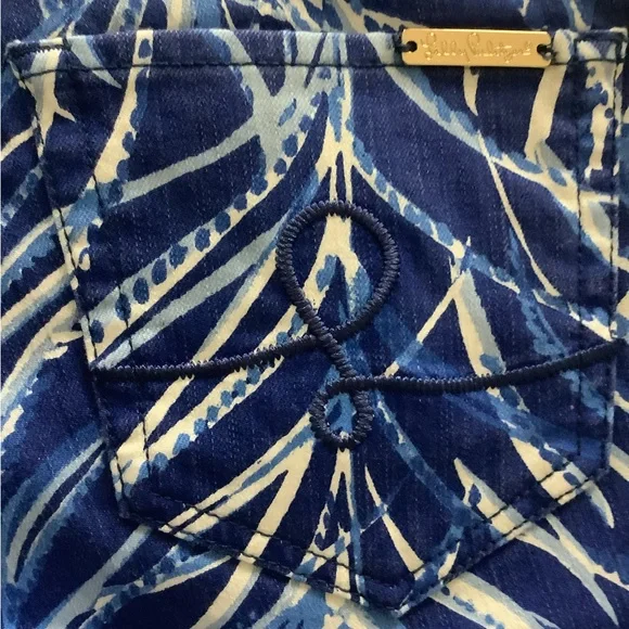 Lilly Pulitzer Blue Leaf Jeans - Picture 5 of 5